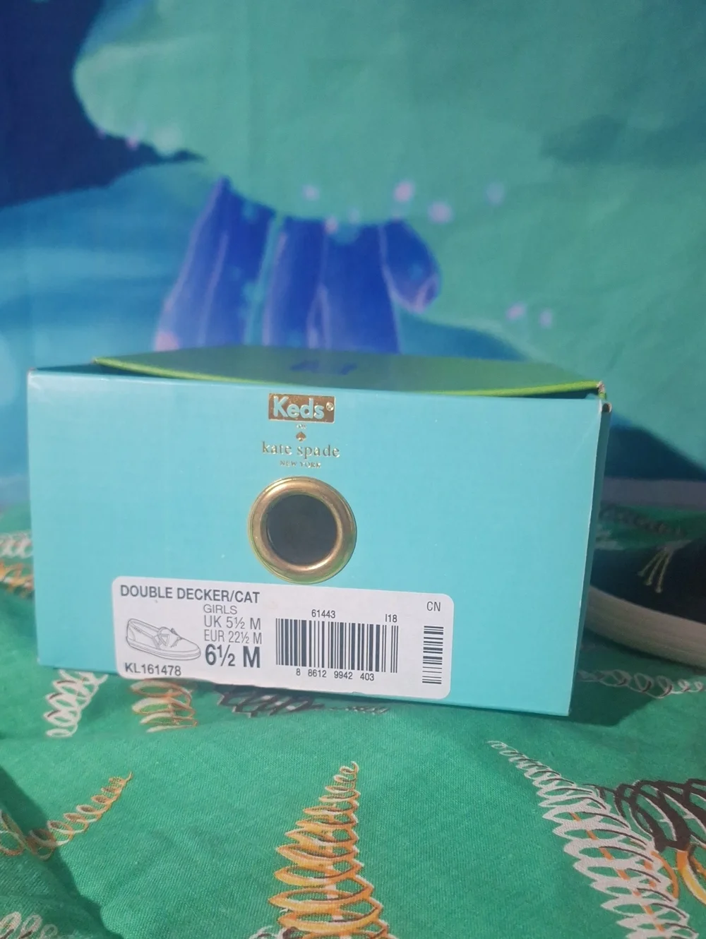 kate spade Kids Dress Shoes Box - Turquoise and Green